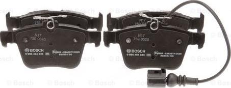 BOSCH 0 986 494 835 - Fren balata seti, diskli fren www.parts5.com