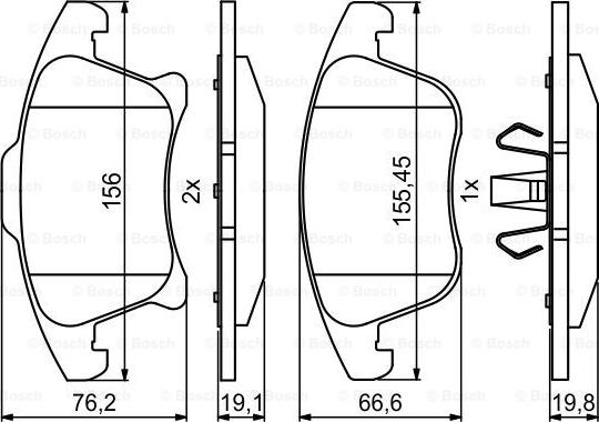 BOSCH 0 986 494 837 - Set placute frana,frana disc www.parts5.com