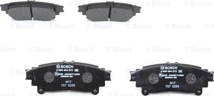 BOSCH 0 986 494 873 - Brake Pad Set, disc brake parts5.com