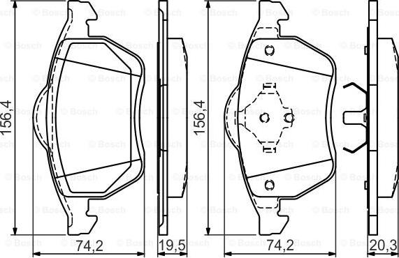 BOSCH 0 986 494 390 - Sada brzdových platničiek kotúčovej brzdy www.parts5.com