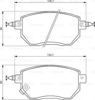 BOSCH 0 986 494 366 - Juego de pastillas de freno www.parts5.com