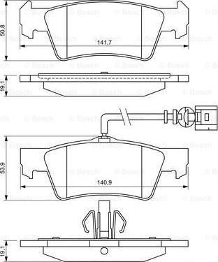 BOSCH 0 986 494 309 - Brake Pad Set, disc brake www.parts5.com