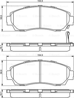 BOSCH 0 986 494 308 - Juego de pastillas de freno www.parts5.com