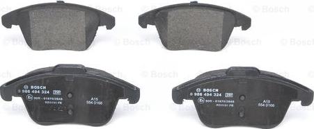 BOSCH 0 986 494 324 - Тормозные колодки, дисковые, комплект www.parts5.com