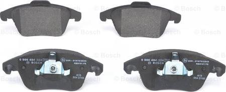 BOSCH 0 986 494 324 - Тормозные колодки, дисковые, комплект www.parts5.com