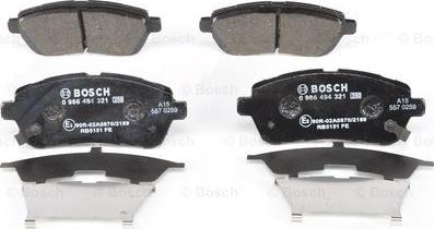 BOSCH 0 986 494 321 - Set placute frana,frana disc www.parts5.com