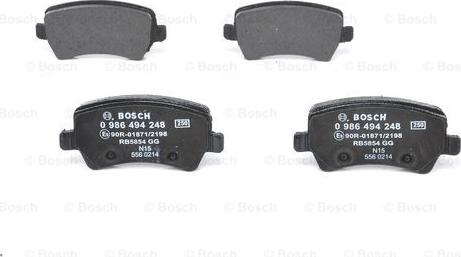 BOSCH 0 986 494 248 - Set placute frana,frana disc www.parts5.com