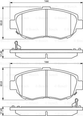 BOSCH 0 986 494 211 - Set placute frana,frana disc www.parts5.com