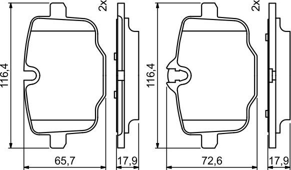 BOSCH 0 986 494 759 - Brake Pad Set, disc brake www.parts5.com