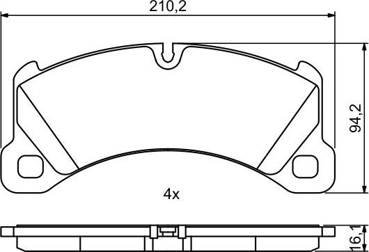 BOSCH 0 986 494 757 - Тормозные колодки, дисковые, комплект www.parts5.com