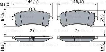 BOSCH 0 986 494 764 - Brake Pad Set, disc brake www.parts5.com