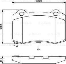 BOSCH 0 986 494 708 - Brake Pad Set, disc brake www.parts5.com