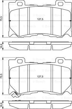 BOSCH 0 986 494 707 - Brake Pad Set, disc brake www.parts5.com