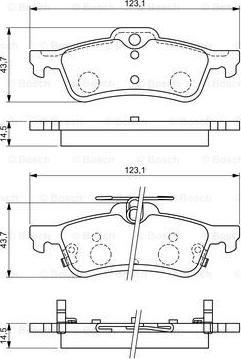 BOSCH 0 986 494 719 - Brake Pad Set, disc brake www.parts5.com