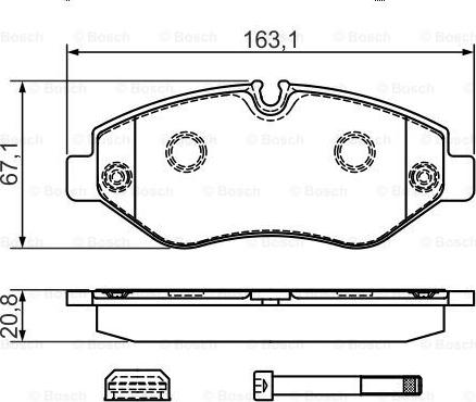 BOSCH 0 986 494 728 - Brake Pad Set, disc brake www.parts5.com