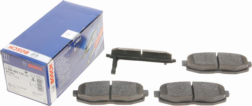 BOSCH 0 986 495 135 - Brake Pad Set, disc brake www.parts5.com