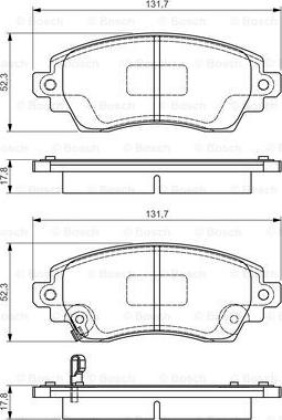 BOSCH 0 986 495 132 - Komplet pločica, disk-kočnica www.parts5.com