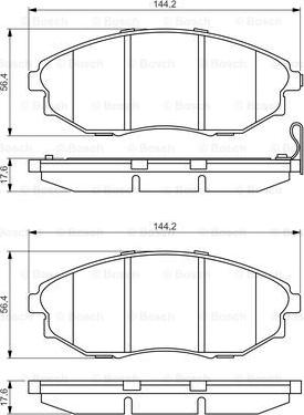 BOSCH 0 986 495 353 - Brake Pad Set, disc brake www.parts5.com