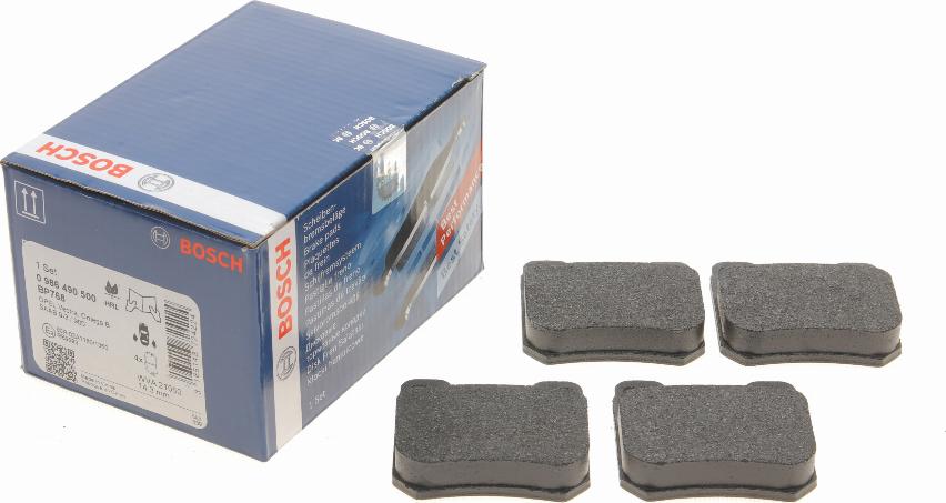 BOSCH 0 986 490 500 - Brake Pad Set, disc brake www.parts5.com