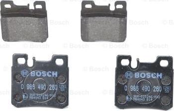 BOSCH 0 986 490 260 - Brake Pad Set, disc brake www.parts5.com