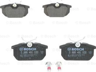 BOSCH 0 986 491 030 - Fékbetétkészlet, tárcsafék www.parts5.com