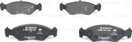 BOSCH 0 986 492 020 - Set placute frana,frana disc www.parts5.com