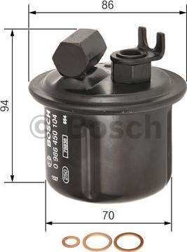 BOSCH 0 986 450 104 - Filtar za gorivo www.parts5.com