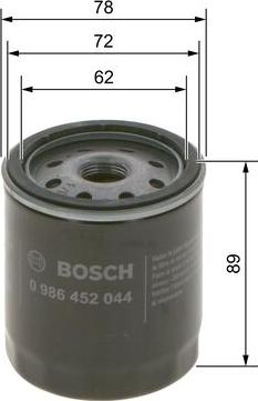 BOSCH 0 986 452 044 - Öljynsuodatin www.parts5.com