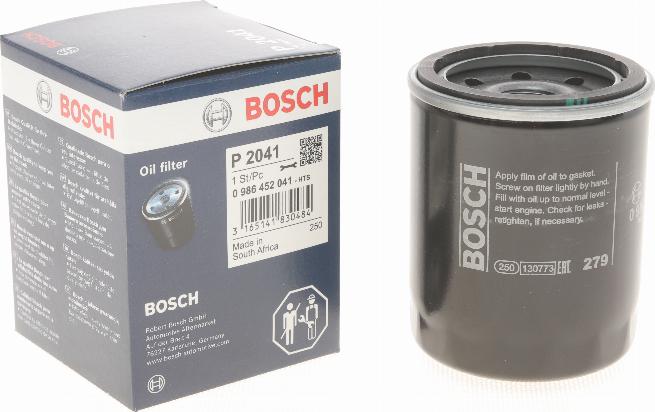 BOSCH 0 986 452 041 - Маслен филтър www.parts5.com