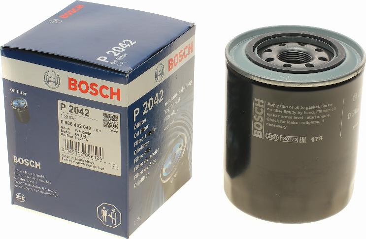 BOSCH 0 986 452 042 - Filtru ulei www.parts5.com