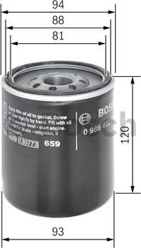 BOSCH 0 986 452 064 - Filtru ulei www.parts5.com