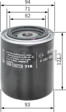 BOSCH 0 986 452 005 - Oil Filter www.parts5.com