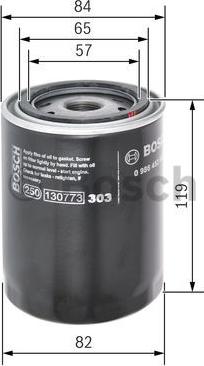 BOSCH 0 986 452 000 - Ölfilter www.parts5.com