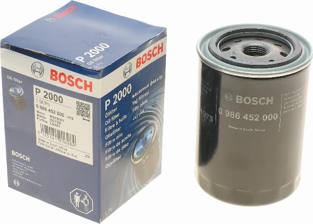 BOSCH 0 986 452 000 - Маслен филтър www.parts5.com