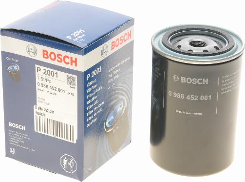 BOSCH 0 986 452 001 - Filtro de aceite www.parts5.com