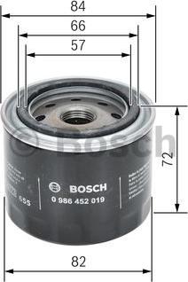 BOSCH 0 986 452 019 - Filter za ulje www.parts5.com