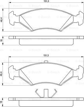 BOSCH 0 986 466 402 - Juego de pastillas de freno www.parts5.com