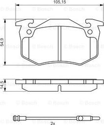 BOSCH 0 986 466 346 - Тормозные колодки, дисковые, комплект www.parts5.com