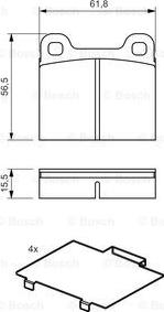 BOSCH 0 986 466 302 - Brake Pad Set, disc brake parts5.com