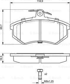 BOSCH 0 986 466 700 - Тормозные колодки, дисковые, комплект www.parts5.com