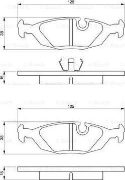 BOSCH 0 986 460 996 - Brake Pad Set, disc brake www.parts5.com