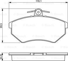 BOSCH 0 986 460 943 - Brake Pad Set, disc brake www.parts5.com