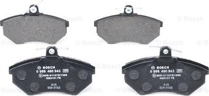 BOSCH 0 986 460 943 - Brake Pad Set, disc brake www.parts5.com