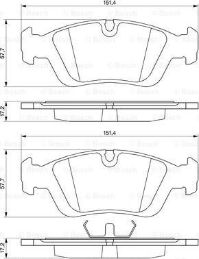 BOSCH 0 986 460 952 - Set placute frana,frana disc www.parts5.com