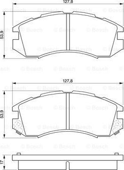 BOSCH 0 986 460 984 - Тормозные колодки, дисковые, комплект www.parts5.com