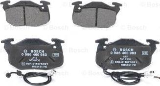 BOSCH 0 986 460 983 - Bremsbelagsatz, Scheibenbremse www.parts5.com