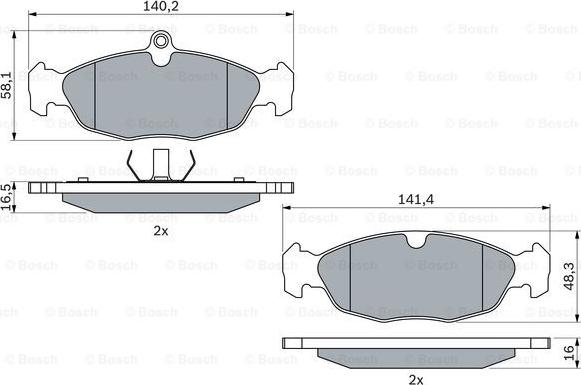 BOSCH 0 986 460 938 - Σετ τακάκια, δισκόφρενα www.parts5.com