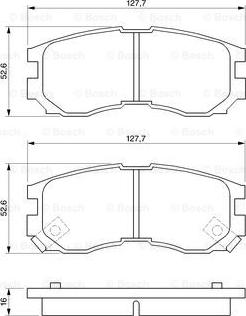 BOSCH 0 986 460 979 - Zestaw klocków hamulcowych, hamulce tarczowe www.parts5.com