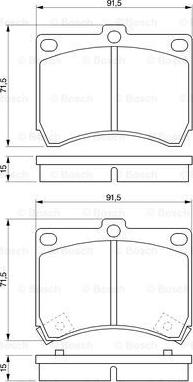 BOSCH 0 986 460 974 - Brake Pad Set, disc brake www.parts5.com