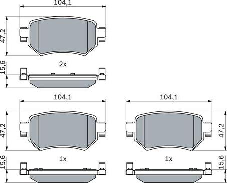 BOSCH 0 986 460 010 - Set placute frana,frana disc www.parts5.com